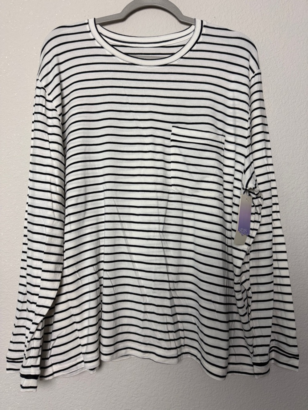 Stars Above Striped Long Sleeve Tee Size XXL